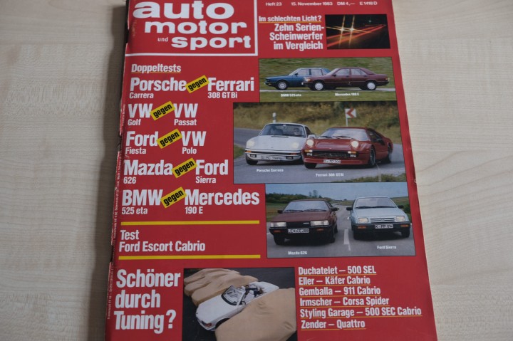 Deckblatt Auto Motor und Sport (23/1983)